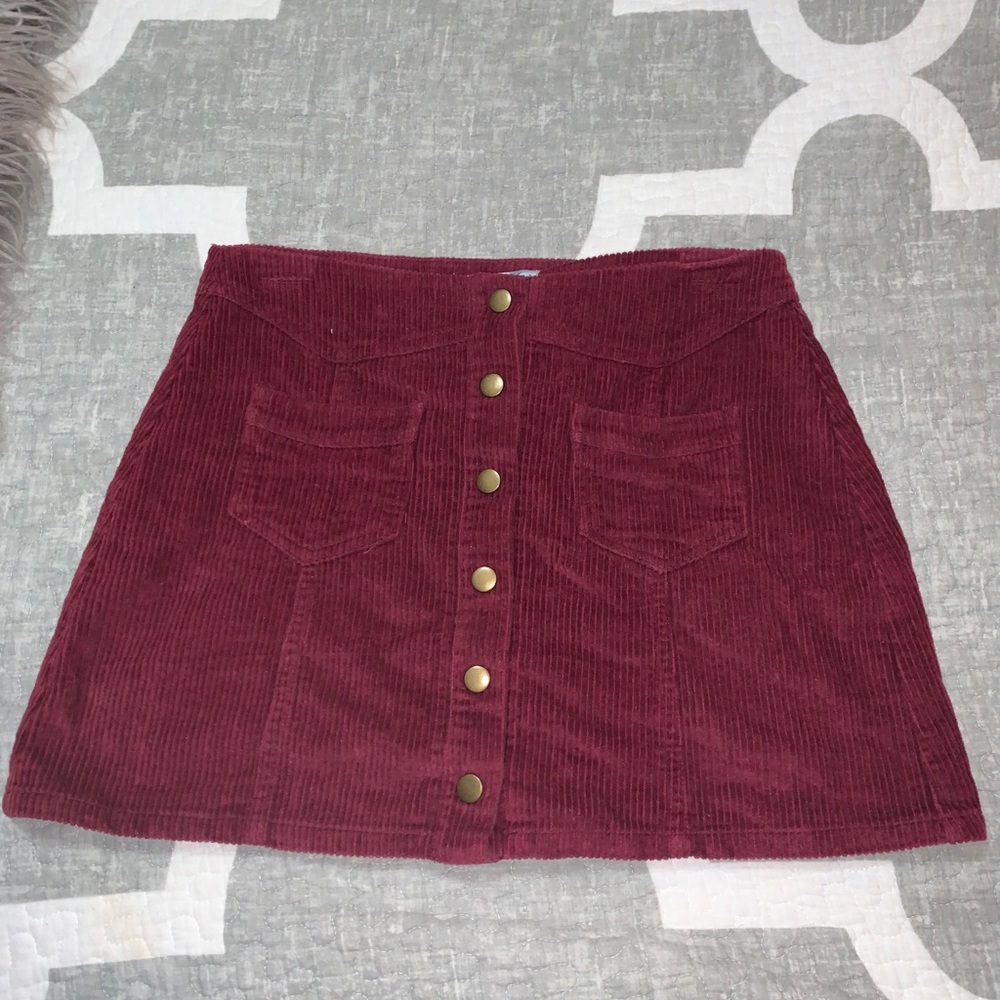 She & sky corduroy skirt